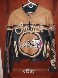 Handmade Indian Motorcycle Leather Jacket Walter Leather Company RARE