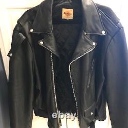 Hard Rock Cafe's Men's Jacket Size XXL- Black Leather-Belt -Zip- Free Shipping
