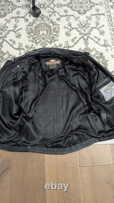 Harley Davidson 100 years Anniversary Black Leather Biker Jacket Mens M
