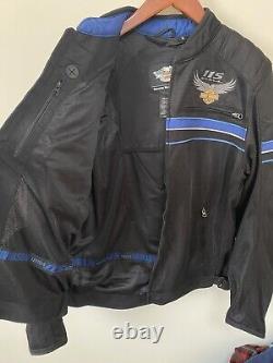 Harley Davidson 115th Anniversary Mesh Riding Jacket Black Limited Ed. Men's XL