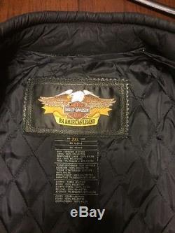 Harley Davidson 2XL Mens Black leather jacket
