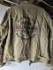 Harley Davidson Army Green Bar & Shield Motorcycle Jacket Men's Size Small