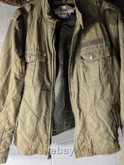 Harley Davidson Army Green Bar & Shield Motorcycle Jacket Men's Size Small
