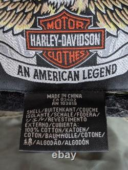 Harley Davidson Army Green Bar & Shield Motorcycle Jacket Men's Size Small