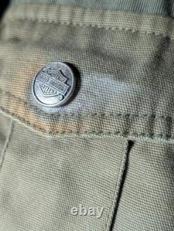 Harley Davidson Army Green Bar & Shield Motorcycle Jacket Men's Size Small