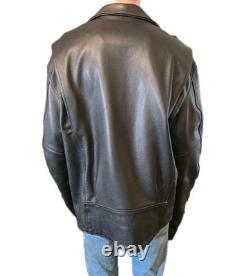 Harley-Davidson Asymmetrical Men's Leather Motorcycle Jacket Size XL Long