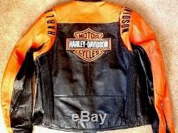 Harley Davidson Bar And Shield armored Leather riding Jacket Euc Men's XXL