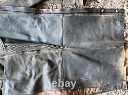 Harley Davidson Billings Brown Distressed Leather Jacket & Chaps. Medium