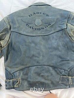 Harley Davidson Billings jacket brown leather distressed Men's Large