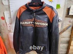 Harley Davidson Black Genuine Leather Motorcycle Jacket