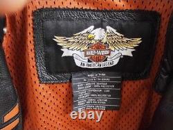 Harley Davidson Black Genuine Leather Motorcycle Jacket