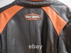 Harley Davidson Black Genuine Leather Motorcycle Jacket