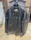 Harley-Davidson Black Leather Jacket Embossed Back Logo Quilted Lining Size M