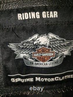 Harley Davidson Black Leather Jacket Men's Size Large