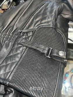 Harley Davidson Black Leather Jacket RN 103819 Womens Size Large Free Shipping