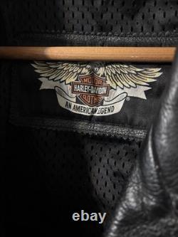 Harley-Davidson Black Leather Motorcycle Jacket 4XL An American Legend