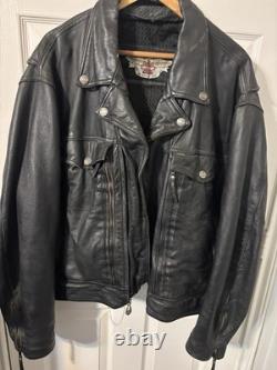 Harley-Davidson Black Leather Motorcycle Jacket 4XL An American Legend
