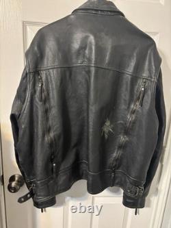 Harley-Davidson Black Leather Motorcycle Jacket 4XL An American Legend