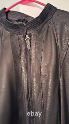 Harley-Davidson Black Leather Motorcycle Jacket & Red Zip Hoodie 1W