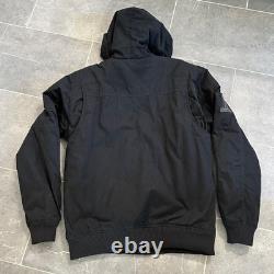 Harley Davidson Bomber Jacket Men's Large H-DMC MC Hood Skull 1% Patch Black