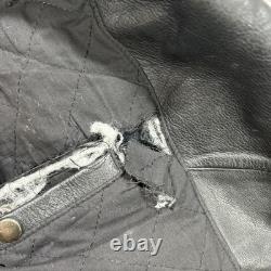 Harley Davidson Border Hawk Jacket Size Medium Mens Frills Leather Riding VTG