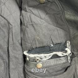 Harley Davidson Border Hawk Jacket Size Medium Mens Frills Leather Riding VTG