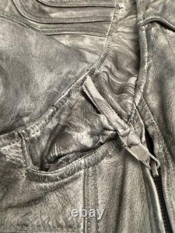 Harley Davidson Carboy Grey Leather Coat Mens Xl Distressed motorcycle