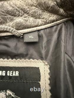 Harley Davidson Carboy Grey Leather Coat Mens Xl Distressed motorcycle