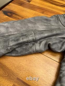 Harley Davidson Carboy Grey Leather Coat Mens Xl Distressed motorcycle