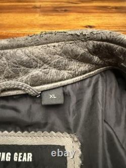 Harley Davidson Carboy Grey Leather Coat Mens Xl Distressed motorcycle