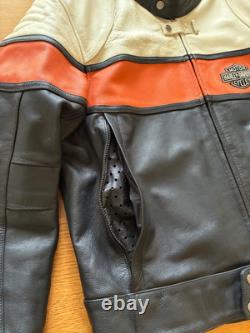 Harley Davidson Classic Mens Vented Leather Jacket Large with Free XL Oversuit