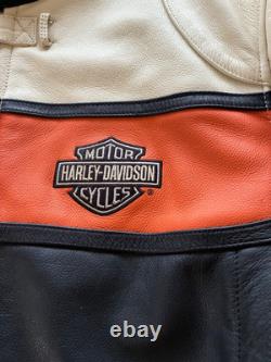 Harley Davidson Classic Mens Vented Leather Jacket Large with Free XL Oversuit