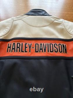 Harley Davidson Classic Mens Vented Leather Jacket Large with Free XL Oversuit