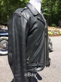 Harley Davidson Cruiser II Leather Jacket Men's Large Embossed Eagle Vintage