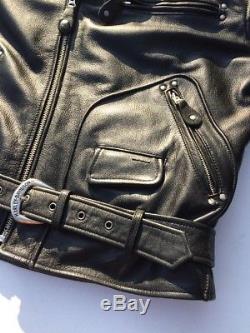 Harley Davidson Cruiser II Leather Jacket Men's Medium Embossed Eagle Black