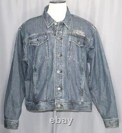 Harley-Davidson Custom Speed Crosswinds Denim Jacket Men's Size XXL EXCELLENT