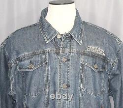 Harley-Davidson Custom Speed Crosswinds Denim Jacket Men's Size XXL EXCELLENT