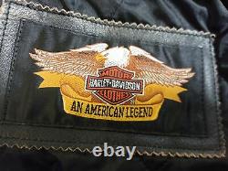 Harley Davidson Dark Brown Leather Motorcycle Jacket Size Medium