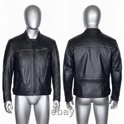 Harley-Davidson FXRG Black Leather Moto Jacket Mens 3X XXXL