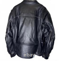 Harley-Davidson FXRG Black Leather Moto Jacket Mens 3X XXXL