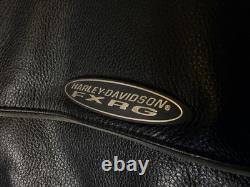 Harley-Davidson FXRG Black Leather Moto Jacket Mens 3X XXXL