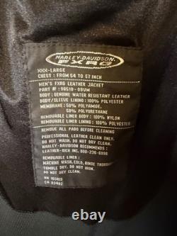 Harley-Davidson FXRG Black Leather Moto Jacket Mens 3X XXXL