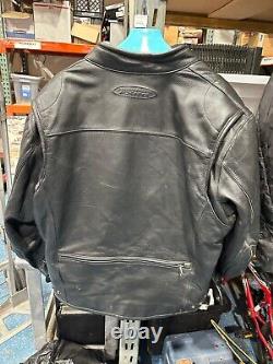 Harley-Davidson FXRG Black Padded Armored Motorcycle Jacket removable liner 2XL