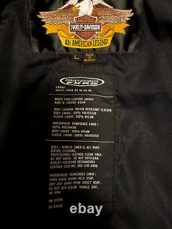 Harley Davidson FXRG Genuine Leather Jacket Size Large 98508-99VM EUC