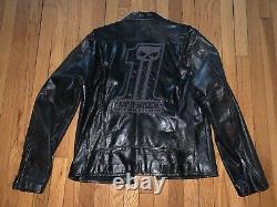 Harley-Davidson Genuine Goatskin Leather Cafe Racer Style Jacket Men's Large