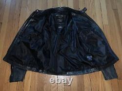 Harley-Davidson Genuine Goatskin Leather Cafe Racer Style Jacket Men's Large