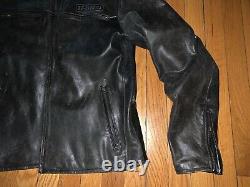 Harley-Davidson Genuine Goatskin Leather Cafe Racer Style Jacket Men's Large