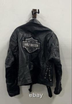 Harley Davidson Genuine Leather Motorcycle Jacket Size 48