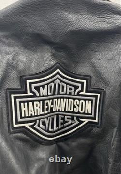 Harley Davidson Genuine Leather Motorcycle Jacket Size 48