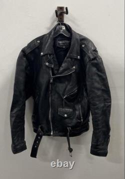 Harley Davidson Genuine Leather Motorcycle Jacket Size 48